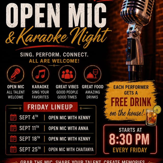 Open Mics on Fridays